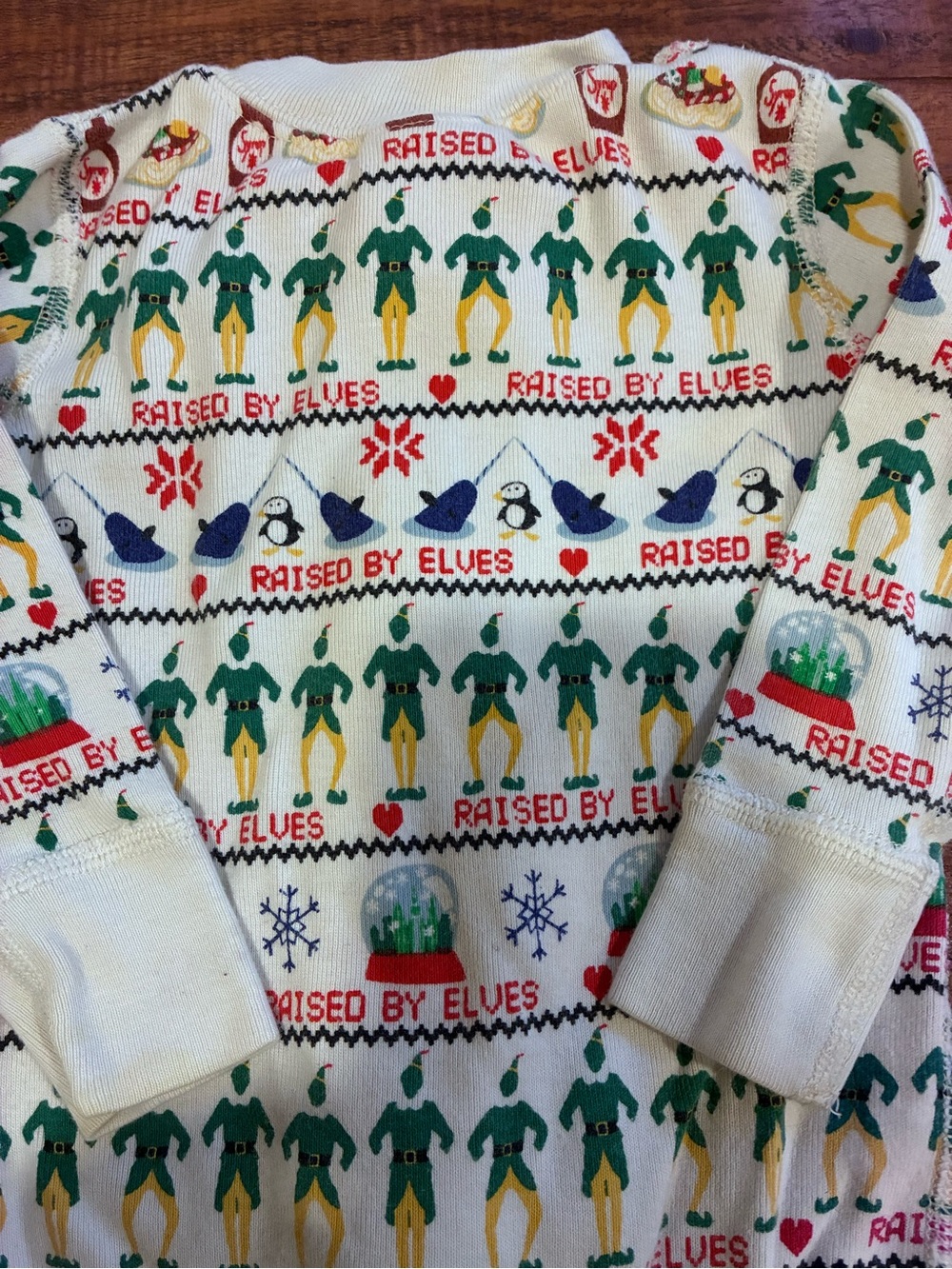 Hanna Andersson Holiday Elf-Print Zip Up Sleeper Unisex 12-18 mos - Picture 5 of 6